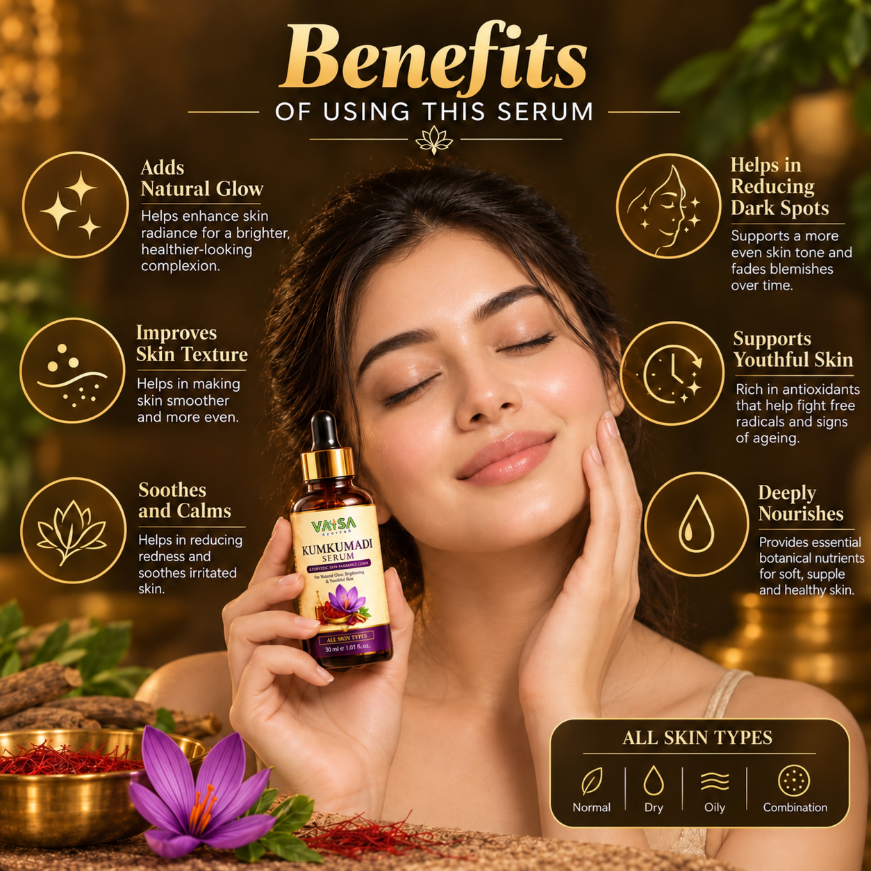 Vatsa Kumkumadi Serum — benefits of using this serum